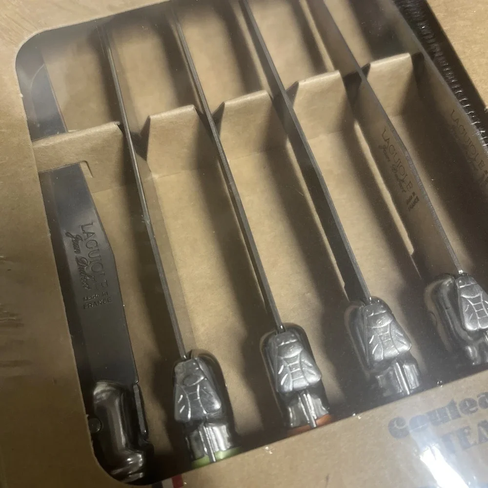 Laguiole Jean Dubost 6Pc. Steak Knife Set Multi Colorful Set Made France Nwt
